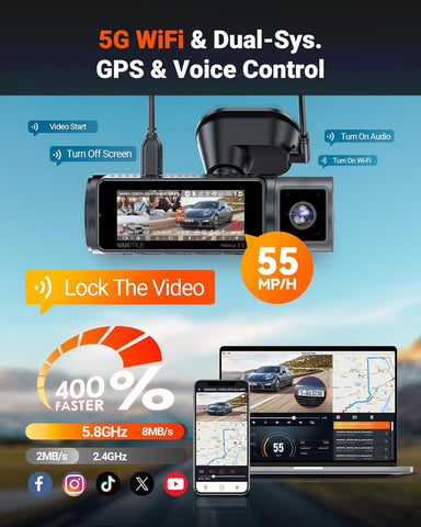 Vantrue N5S 4-Channel 360° Dash Cam with STARVIS 2 & IR Night Vision