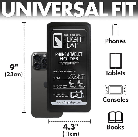 Folden Black Airplane Phone Holder – Flexible Foldable Travel Stand