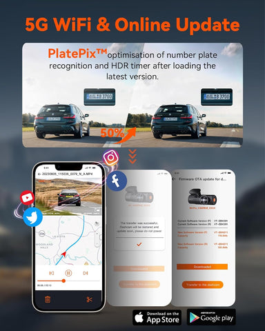 Vantrue N4 Pro 4K 3 Channel Dash Cam with GPS and WiFi