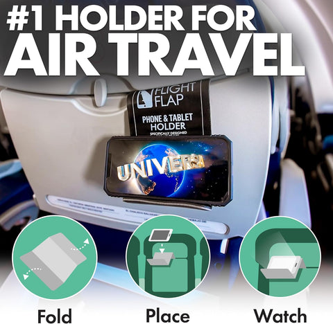 Folden Black Airplane Phone Holder – Flexible Foldable Travel Stand