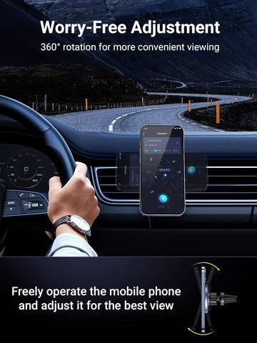 UGREEN Magnetic Car Phone Mount for iPhone 17 Pro Max – Black