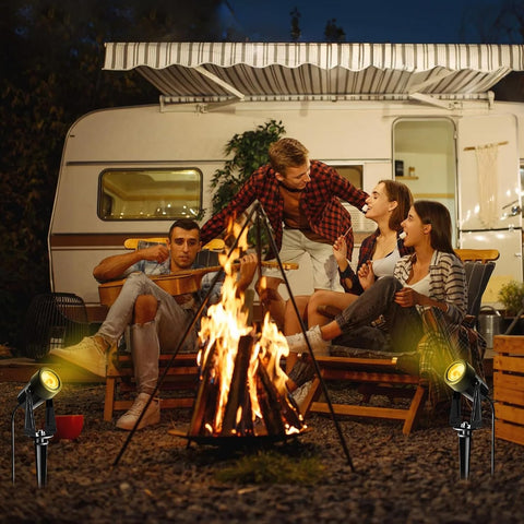 Bomcosy 20M Garden Spike Lights Mains,3000K,IP65,for Pathway