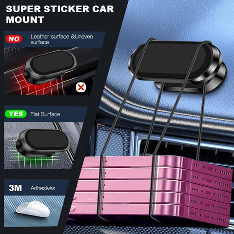 AXFEE Magnetic Car Phone Mount, 8 Strong Magnets, 360° Rotation, Universal for iPhone Samsung Smartphones