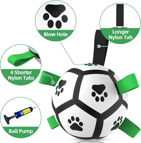 Small Dog Soccer Ball Toy – Interactive & Floating Small Medium Breed, Indoor & Outdoor (5 Inch)