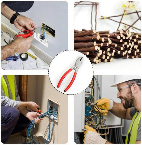 Cable Cutter Tool,6 Inch Wire Cutters Heavy Duty,Large High Leverage Cutter Tool,Electricians Tools,with Anti-Slip Handle,for Aluminum Copper Wire Communications Electric Cables Cutting and Stripping