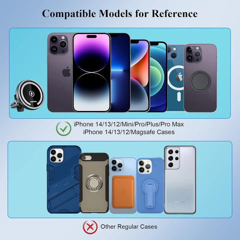 MagJIEYX MagSafe Car Mount Wireless Charger with Gooseneck Arm and 18W Adapter