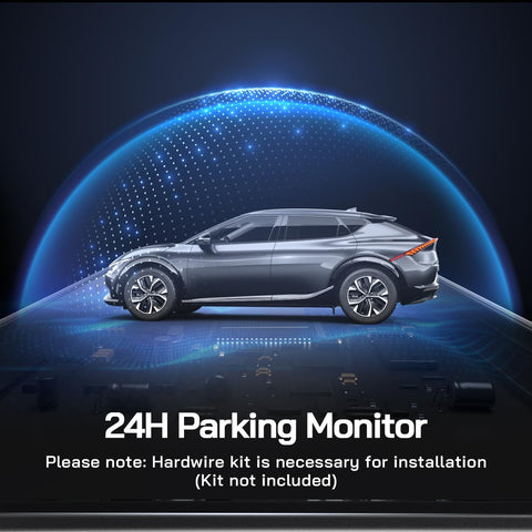 WOLFANG 4K Front & Rear Dash Cam with WiFi, Night Vision, Black