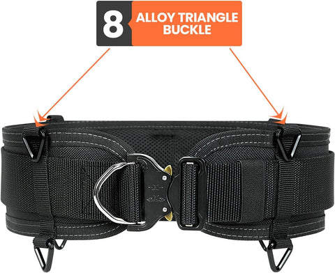 Padded 36'' Tool Belt for Men, Adjustable Work Belt with Heavy Duty Buckle Back Support for Carpenters, Electricians & Gardeners
