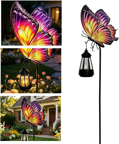 Solar Garden Lights, Butterfly Yard Stakes, Waterproof LED Landscape Decor