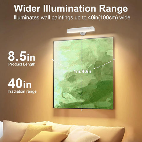 Rechargeable White Wall Lights, LED Battery Operated Wall Lights with 7500mAh Battery Lamp for Bedroom, 3 Colors with 15 RGB Colors, 360°Rotate & Stepless Dimmable Brightness