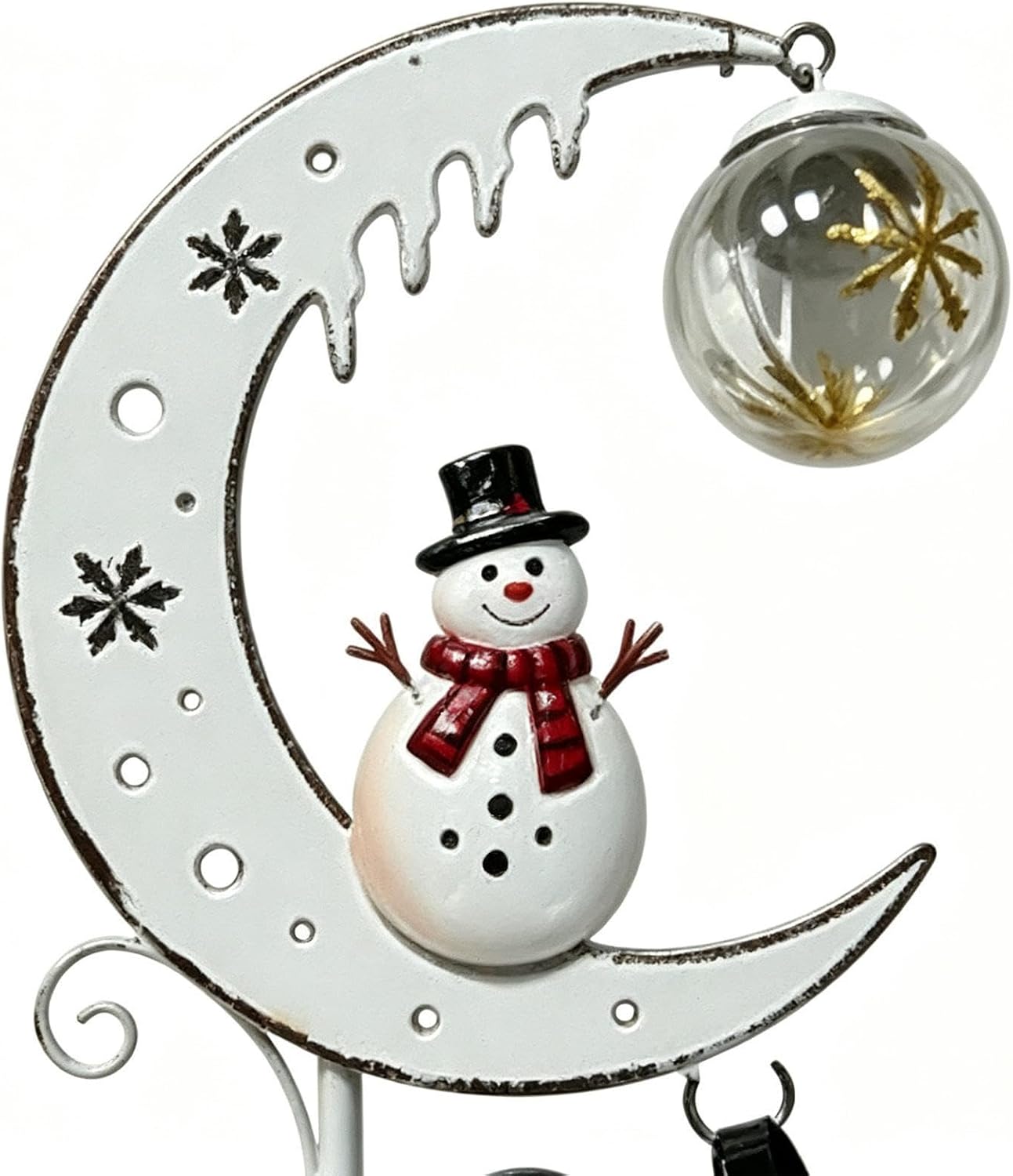 Solar Powered Christmas Lights, Metal Santa Snowman Funny Garden Decor