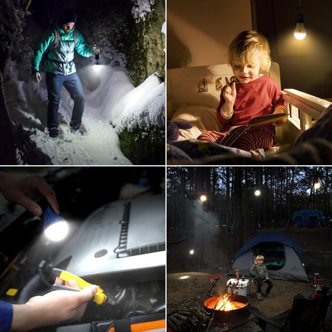 Warm white and daylight tent lights for camping

