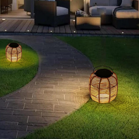 Japanese Solar Lights Outdoor Ambient Solar Lighting, Outdoor Path Lamps