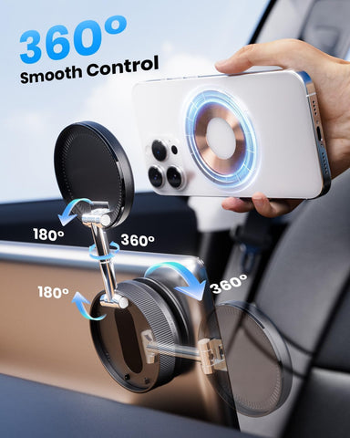 MiiKARE 2025 Magnetic Phone Holder 360° Rotating Suction Mount