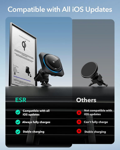 ESR Qi2 15W MagSafe Car Mount Charger with CryoBoost