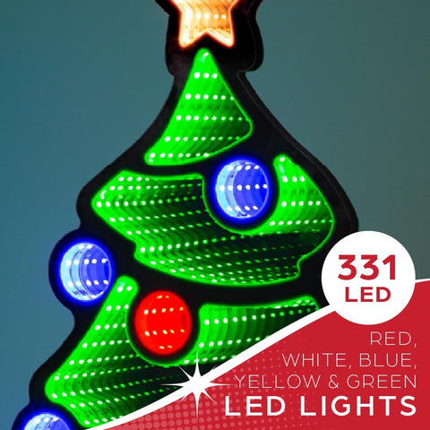 Christmas Tree Infinity Light – Multi-Coloured LED, 60cm