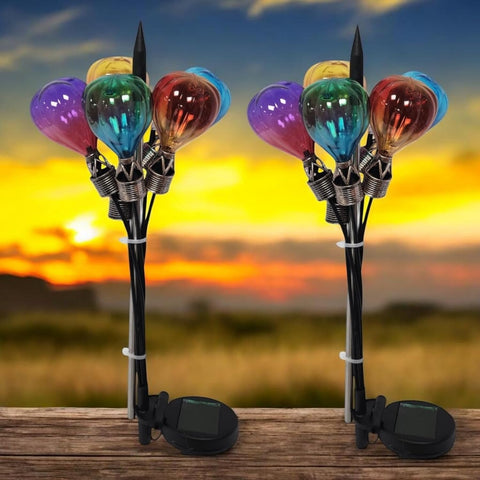 Solar Balloon Garden Stake Light – Outdoor Decorative LED Pathway Lamp, Colour Changing Balloon Style, Automatic Night Lighting, Lawn Patio Yard Decor (2)