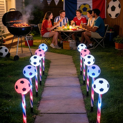 Solar Stake Lights, Waterproof Football Lamp, 5.91x21.26 Inches Decorative Outdoor Fixture with Sturdy Build, Strong Landscape Design, Patio Accessory with Fun Style, Stake Lights for Lawn