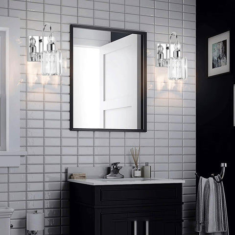 Battery Operated Crystal Wall Sconces with Remote Set of 2