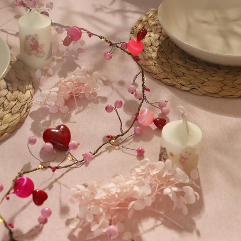 Valentine’s Day Heart Garland String Lights, 6.5FT 25 LED Battery Operated Balloon Heart Decorative Lights for Home and Wedding