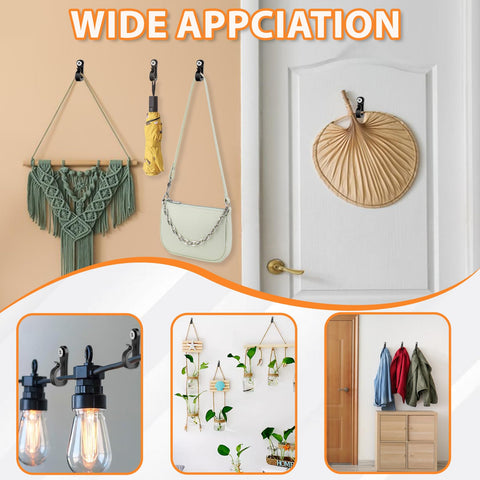 20 Pack Screw-in Hooks for Outdoor String Lights – Q-Hanger Safety Buckle Hooks for Garden Lights, Plants & Garage Hanging – A Secure Little Fix for the Things You Want to Keep in Place