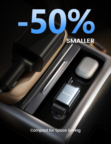 Lamicall 4-in-1 Retractable Car Charger Adapter 69W