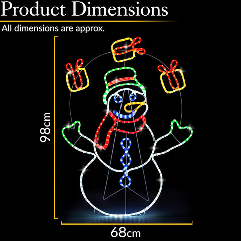 Light Up Juggling Snowman Outdoor Christmas Decoration – 200 LED