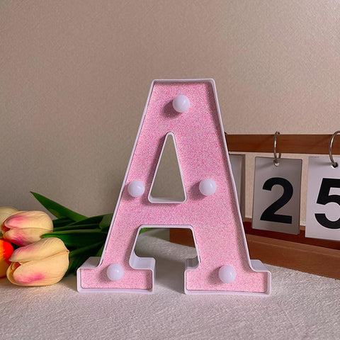 Light Up Letter A Pink LED Battery Powered Night Light