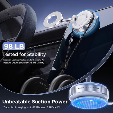 Vacuum Magnetic Phone Holder Vmag-S1 – White