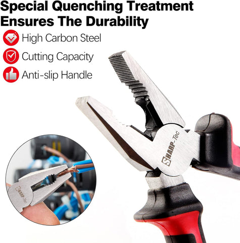 Sharp-tec Combination Pliers 160mm – Wire Cutting & Crimping Tool