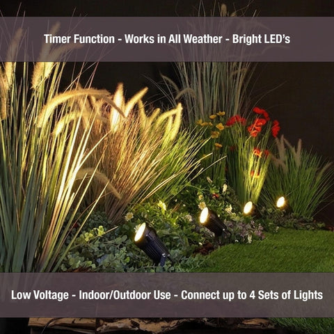 NOMA Black Connectable Outdoor Spotlights (Pack of 4 Lights)