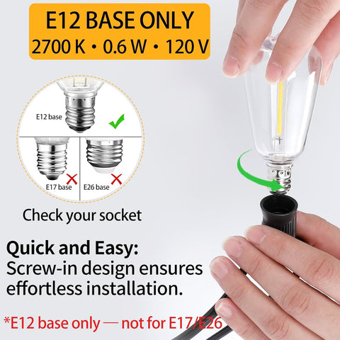 Vintage Filament Clear ST64 LED Bulb (Pack of 3)
