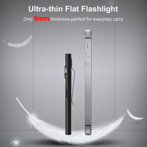 Flat EDC Torch – USB C Rechargeable COB Work Light 470 Lumens