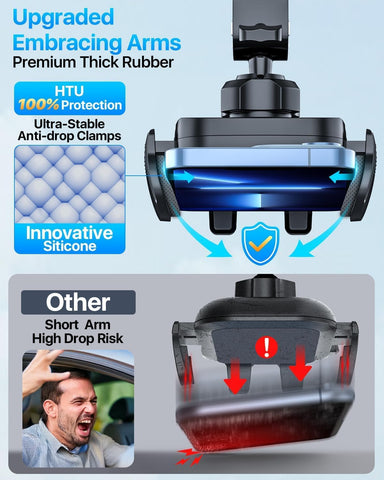 2025 HTU Car Phone Holder Mount with Strong Suction