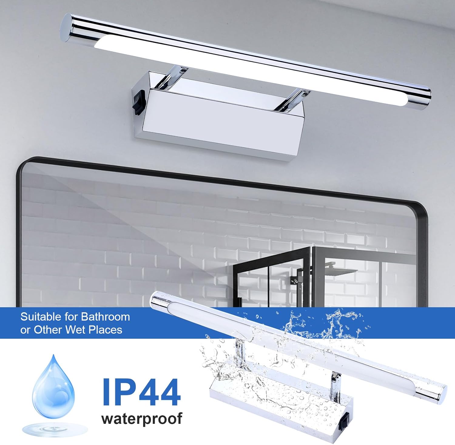 LED10W Bathroom Mirror Light with Switch Bathroom Wall Light