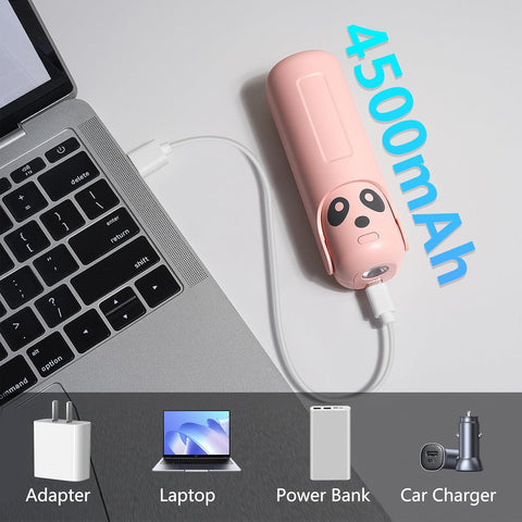 Portable 4-in-1 USB-C Rechargeable Mini Handheld Fan – Pink