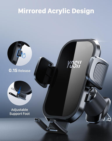 YOSH Double Metal Hook Car Phone Holder for Air Vent