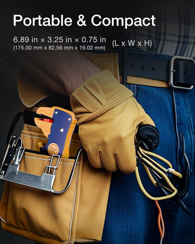 VCELINK Automatic Wire Stripper and Cutter, Electrical Cable Stripping Tool Adjustable for 14-24 AWG Cables with Eagle Nose in 7 Inch (GJ702)