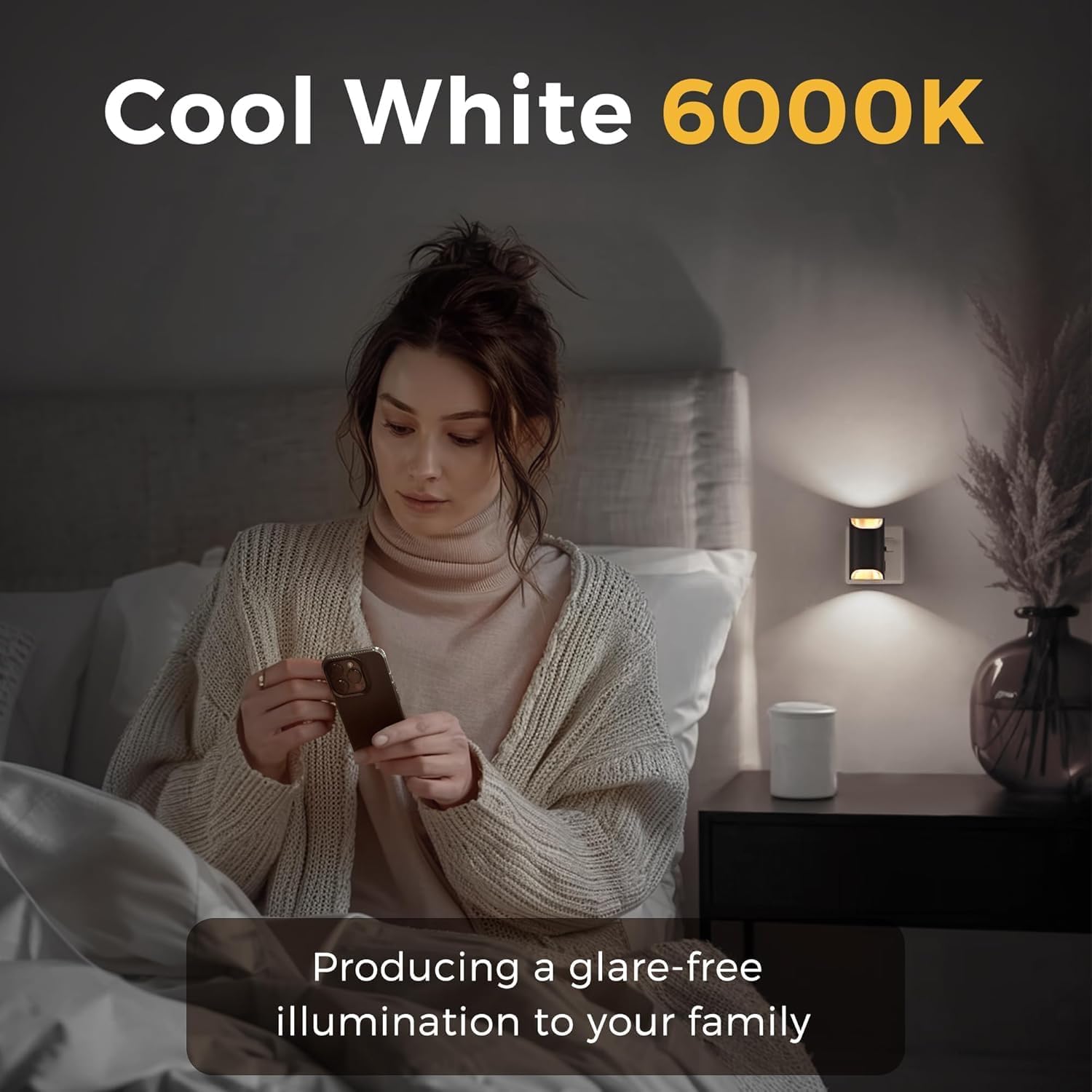 Gentle cool light for reading


