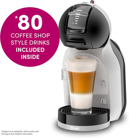 Mini-Me Automatic Coffee Machine by De’Longhi Black & Arctic Grey – Compact Coffee Disc System with 15 Bar Pressure & Eco Mode