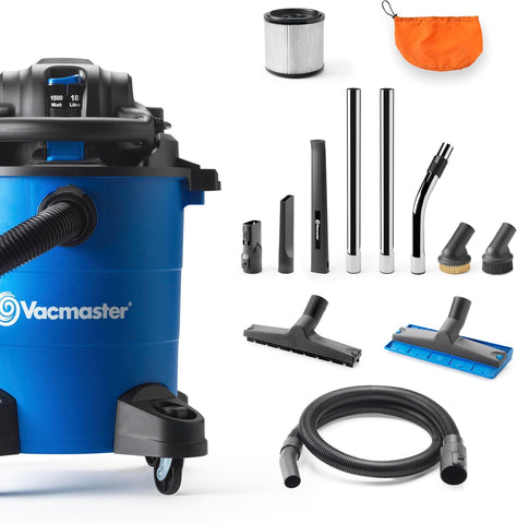 Vacmaster WD18 AG+ 2-in-1 Wet & Dry Garden Vacuum and Blower – 1500W, 18L Outdoor Cleaner for Artificial Grass, Patios & Decking