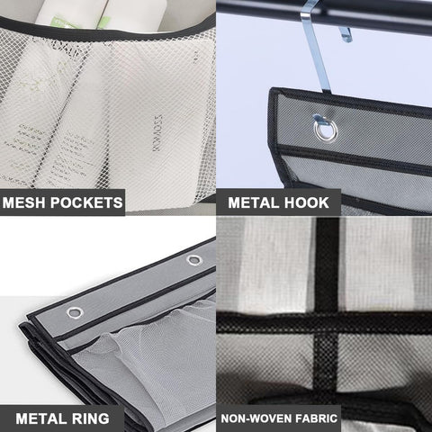 Cragmut 2 Pack Over The Door Storage Organiser, 10 Mesh Pockets, Grey – Make Every Inch of Space Work Smarter