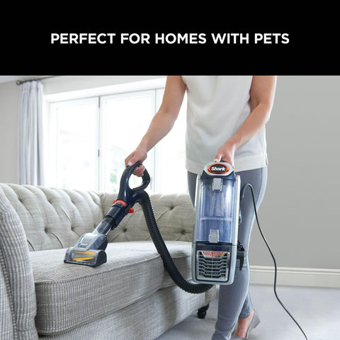 Shark Corded Upright Vacuum Cleaner Navy Orange 750W DuoClean Pet Model