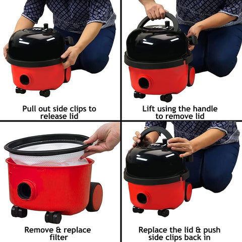 SPARES2GO 12" Microfibre Round Vacuum Filter