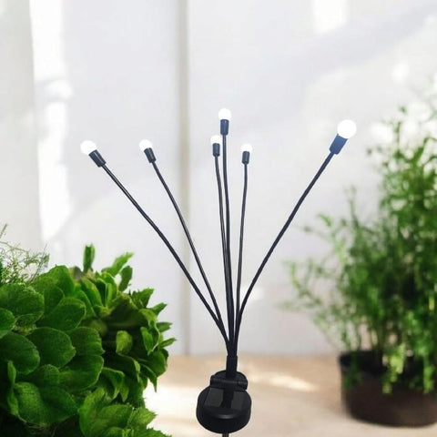 Divas World Decorative 6-Branch Solar Garden Lights Outdoor, 70cm Tall LED Pathway Lighting for Yard/Driveway/Patio, Weatherproof Dusk to Dawn Auto Operation, Warm White Solar Stake Lights