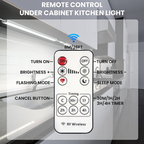 Bonlux Under Cabinet Kitchen Lights 3-Pack – Dimmable Warm White 3000K LED Under Cupboard Lights with Remote & Touch Control - Brighten the Worktop, Soften the Evening