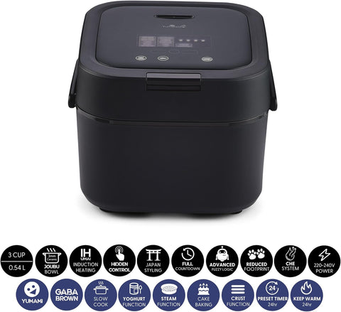 Yum Asia Hotaru IH Rice Cooker with Ceramic Bowl 0.54L – Slate Grey