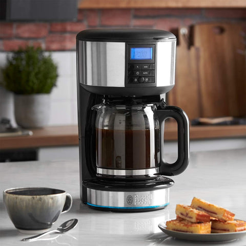 Buckingham Filter Coffee Machine: 10-Cup, Fast Brew, 24hr Programmable Timer, Keep Warm, Permanent Washable Filter, Auto Clean