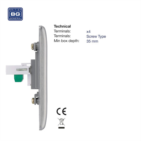BG Electrical RJ11 Single Telephone Socket