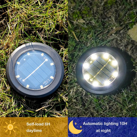 Hqynss Solar Lights Outdoor Garden, 8 Pack Solar Ground Lights, Warm White
